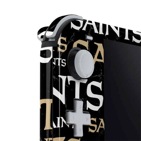 NFL New Orleans Saints Black Blast Nintendo Switch Lite Skin